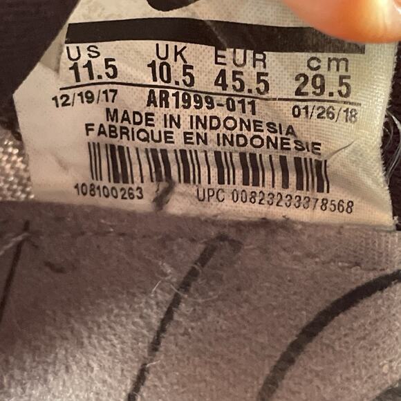 Nike Shox Gravity Mens 11.5 Atmosphere Grey/Black Athletic Sneakers Running Shoe - Picture 9 of 9